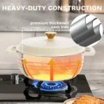 5qt enameled cast iron oval dutch oven