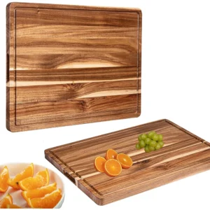 Extra Large Wooden Cutting Board with Juice Groove for Kitchen Prep