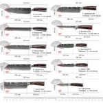 stainless steel chef knife set with nylon bag